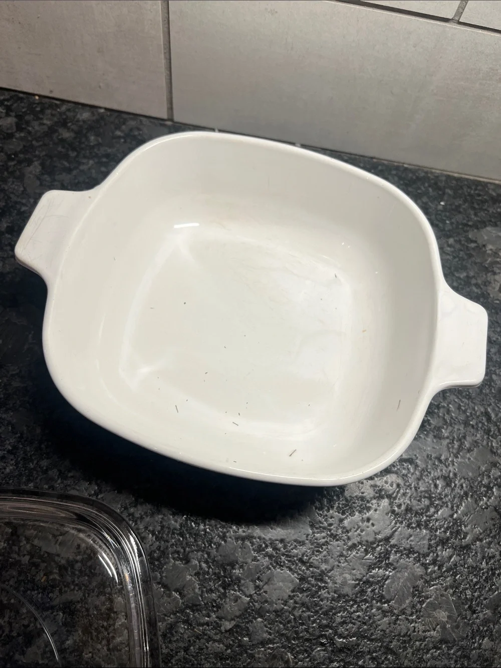 1qt Corningware Casserole Dish with Cornflower Blue Floral Motif and Glass Lid